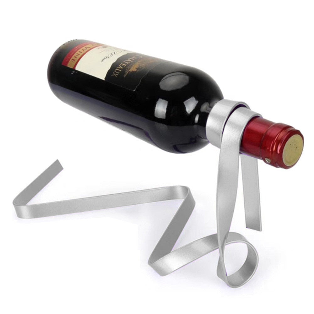Suspended  Ribbon Wine Bottle Holder